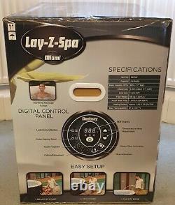 Lay-Z-Spa Miami Hot Tub Jacuzzi 4 Person Brand New Boxed FAST FREE DELIVERY