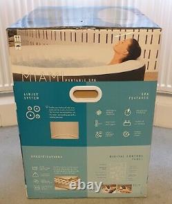 Lay-Z-Spa Miami Jacuzzi 4 Adults Hot Tub BRAND NEW FREE FAST DELIVERY