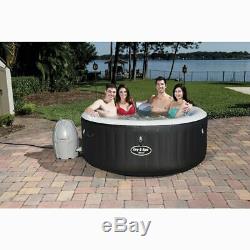 Lay-Z-Spa Miami Portable Outdoor Inflatable Hot Tub Jacuzzi Black BW54123GB-19