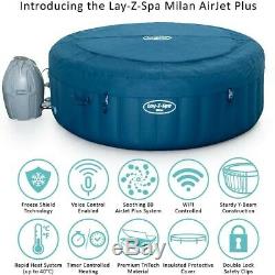 Lay Z Spa Milan, Wifi Lazy Inflatable Hot Tub Jacuzzi, 6 Person, Brand New