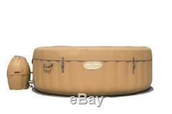 Lay-Z-Spa Palm Springs Portable Outdoor Inflatable Hot Tub Jacuzzi Brown