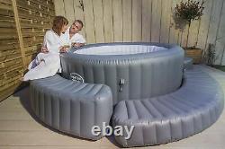 Lay-Z Spa Spa Hot Tub Inflatable Surround Round Jacuzzi Accessories Outdoor Grey