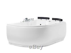Left Hand Whirlpool Corner Bath with LED PARADISO