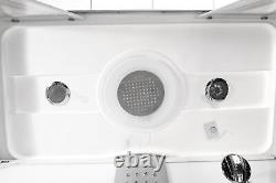 Lisna Waters 1600mm x 850mm Whirlpool Steam Shower Bath Airspa- LWW5 Cabin