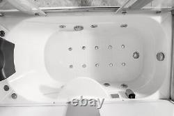 Lisna Waters 1600mm x 850mm Whirlpool Steam Shower Bath Airspa- LWW5 Cabin