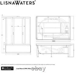 Lisna Waters 1600mm x 850mm Whirlpool Steam Shower Bath Airspa- LWW5 Cabin