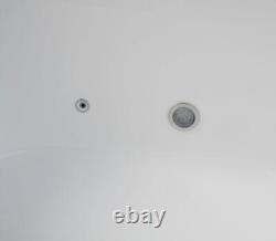 Lisna Waters Grace White 1800mm x 900mm 12 Jet Whirlpool Freestanding Bath Spa
