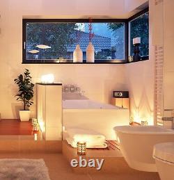 Luxury Bathtub With Headrests Acrylic Corner Bath LED Tub For Bathroom White