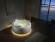 Luxury Hot Tub Bathtub Round Tub Light Waterfall LED Lighting