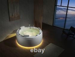 Luxury Hot Tub Bathtub Round Tub Light Waterfall LED Lighting