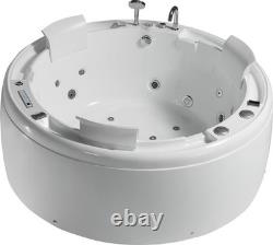 Luxury Hot Tub Bathtub Round Tub Light Waterfall LED Lighting