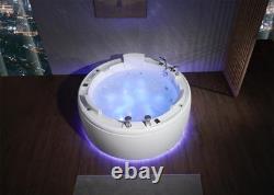 Luxury Hot Tub Bathtub Round Tub Light Waterfall LED Lighting