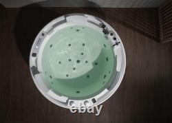 Luxury Hot Tub Bathtub Round Tub Light Waterfall LED Lighting