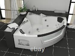 Luxury LED hot tub set 152 x 152 cm + fittings + hydrojet + waterfall 2022