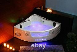 Luxury LED hot tub set 152 x 152 cm + heating + hydrojet + ozone + radio 2022