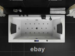 Luxury LED hot tub set 182x90 cm + heating + hydrojet + ozone + radio 2022