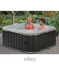 Luxury Square 4 person inflatable Aqua spa Hot Tub Garden 780L Bubble Jacuzzi