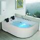 Luxury Whirlpool Bath Tub with Massage and Jacuzzi Jets, 2 Person Left Facing