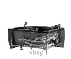Luxury Whirlpool Bathtub Black Double Bath With Massage LED Cheap Corner Bath