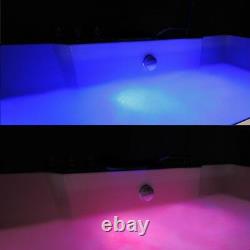 Luxury Whirlpool Bathtub White With Glass Heater Ozone Front 2x LED for Bath