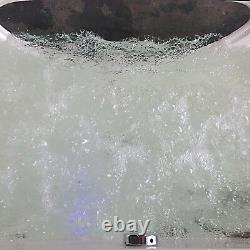 Luxury Whirlpool Bathtub White With Glass Heater Ozone Front 2x LED for Bath