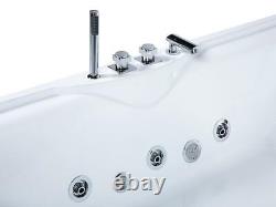 Luxury Whirlpool Bathtub With Glass LED 180x90 Corner Bath Left Right