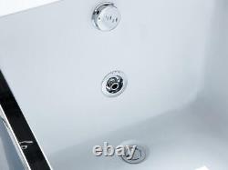 Luxury Whirlpool Bathtub With Glass LED 180x90 Corner Bath Left Right