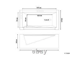 Luxury Whirlpool Bathtub With Glass LED 180x90 Corner Bath Left Right