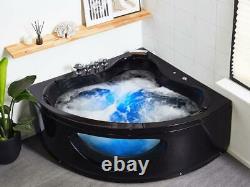 Luxury Whirlpool Bathtub With Glass LED Fittings Front Corner Bath Cheap