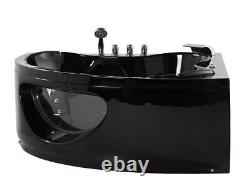 Luxury Whirlpool Bathtub With Glass LED Fittings Front Corner Bath Cheap