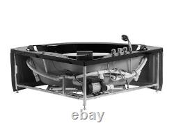 Luxury Whirlpool Bathtub With Glass LED Fittings Front Corner Bath Cheap