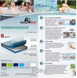 MSPA SOHO Spa 6 Seater Square Grey Inflatable Hot Tub Jacuzzi Spa