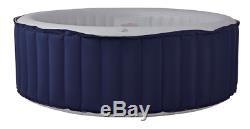 MSpa LS04-NA Navy Blue 4 Person (2+2) Round Inflatable Hot Tub Spa Jacuzzi