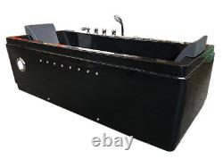 Marilyn Hot tub black double pump 180 X 85 cm Chromotherapy