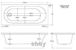 Mayford 1700 x 700mm 23 Jet Whirlpool / Spa Bath