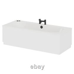 Metropole 1700mm x 700mm 6 Jet Matt Black V-Tec Double Ended Whirlpool Bath