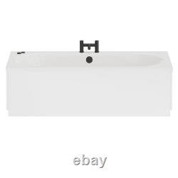 Metropole 1700mm x 700mm 6 Jet Matt Black V-Tec Double Ended Whirlpool Bath