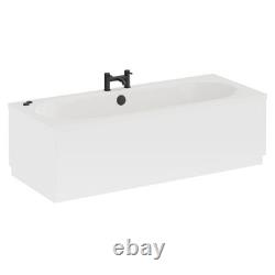 Metropole 1700mm x 700mm 6 Jet Matt Black V-Tec Double Ended Whirlpool Bath