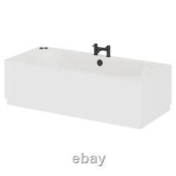 Metropole 1700mm x 750mm 6 Jet Matt Black V-Tec Double Ended Whirlpool Bath