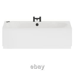 Metropole 1700mm x 750mm 6 Jet Matt Black V-Tec Double Ended Whirlpool Bath