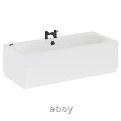 Metropole 1700mm x 750mm 6 Jet Matt Black V-Tec Double Ended Whirlpool Bath