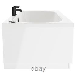 Metropole 1700mm x 750mm 6 Jet Matt Black V-Tec Double Ended Whirlpool Bath