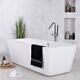 Modern Designer Gloss White large Freestanding Baths roll top Bath tub Bathroom