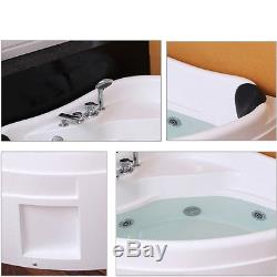 Modern Double End Whirlpool Shower Bath Massage Jet Corner Acrylic Bathtub CANNE