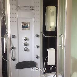 Modern Steam Shower Room Cabin with Jacuzzi Bath Spa USED
