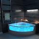 Modern Whirlpool Bath 15 Jacuzzi Jet SPA Shower Massage Acrylic Corner Bathtub