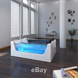 Modern Whirlpool Shower Bathtub Jacuzzi 10 Massage Jets SPA Double Ended