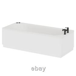 Monte Carlo 1700mm x 700mm 6 Jet Matt Black V-Tec Textured Base Anti Slip Single