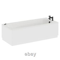 Monte Carlo 1700mm x 700mm 6 Jet Matt Black V-Tec Textured Base Anti Slip Single