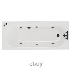 Monte Carlo 1700mm x 700mm 6 Jet Matt Black V-Tec Textured Base Anti Slip Single